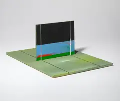 Untitled by Harold Ancart, 2017, oil stick on plywood, offered Dec 2020