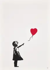 Banksy, Girl with Balloon, 2004, screenprint on wove paper