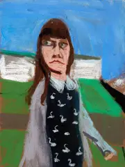 Chantal Joffe, Esme in Warrior Square, 2016, pastel on paper