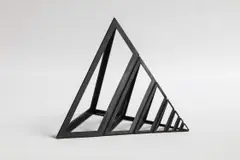 Conrad Shawcross, Truncation Sequence, 2018, black patinated weathering steel