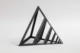 Conrad Shawcross, Truncation Sequence, 2018, black patinated weathering steel