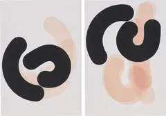 Untitled by Claire Barclay, 2018, screenprint on paper, in 2 parts, sold Dec 2020