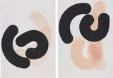 Claire Barclay, Untitled, 2018, screenprint on paper, in 2 parts