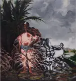 Djordje Ozbolt, Survival, 2013, acrylic on canvas