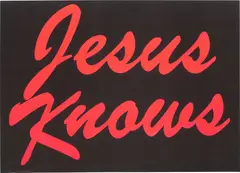 Sarah Morris, Jesus Knows, 1994, acrylic on canvas