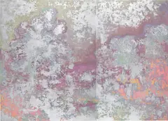 Toby Ziegler, Self-love thus push'd to social, 2015, oil on aluminium, in 2 parts