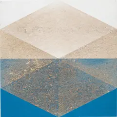 Michael DeLucia, Box (White/Blue) B, 2011, household paint on plywood, in 2 parts