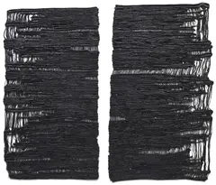 Sam Moyer, Worry Rug 5, 2009, encaustic on Ikea rug, diptych