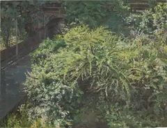 Christopher Bramham, Rail 3 Embankment August Morning, 1993, oil on canvas