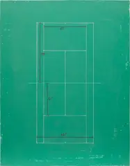 David Diao, Standard Measurement, 2009, acrylic and marker on canvas
