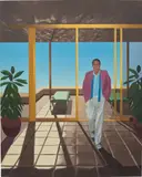 Neil Stokoe, Walking Figure, 1974, oil on linen