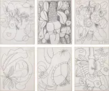 Jack Pierson, Six works: (i) Automatic Drawing No 1 ; (ii) Automatic Drawing No 2 ; (iii) A utomatic Drawing No 3 ; (iv) Automatic Drawing No 5 ; (v) Automatic Drawing No 8 ; (vi) Automatic Drawing No 15