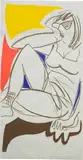 Repose in Primary Colors by Ella Kruglyanskaya, 2014, graphite, flashe and oil pastel on paper, sold Dec 2020
