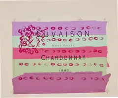 Wine Label by Andy Warhol, 1980, screenprint and paper collage on board, sold Dec 2020