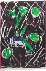Bruce McLean, Untitled, 1981, acrylic and tape on Kodak paper