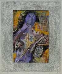 12 Juglio by Sandro Chia, tempera and graphite on paper, in artist's frame, sold Dec 2020