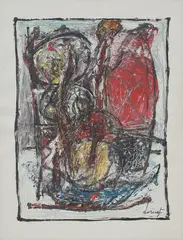 Jacques Doucet, Composition, 1983, gouache on paper