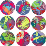 Kaws, THE NEWS, 2017, screenprint on wove paper, in 9 parts, in artist's portfolio
