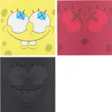 Kaws, Three works: (i) SPONGEBOB ; (ii) SPONGEBOB ; (iii) SPONGEBOB, 2011, screenprint in colour on wove paper