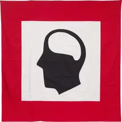Matt Mullican, Ohne Titel, 1987, stitched cotton flag