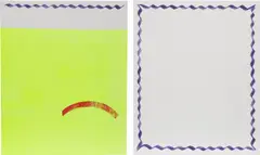 Two works: (i) Untitled ; (ii) Untitled by Paul Cowan, 2012, enamel on canvas, sold Dec 2020
