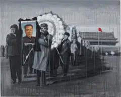 Sheng Qi, Farewell Premier Zhou, 2006, acrylic on canvas
