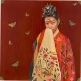 Cho Jung-Hwa, Woman with Flowers, 2007, metal and painted Polycoat on panel