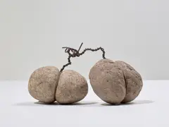 Tied Stone by Seung-taek Lee, 1984, stone and wire, sold Dec 2020