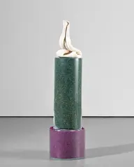 Not my elbow IV by Laura Aldridge, 2014, ceramic, glass, rice and dye, sold Dec 2020