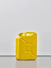 Adam McEwen, Jerrycan (D), 2007, wire and plastic tag on steel jerrycan filled with diesel