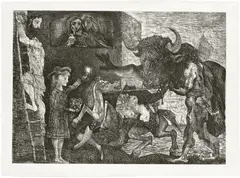 Pablo Picasso, La Minotauromachie, 1935, Etching and engraving with scraper, on laid Montval paper with watermark, with full margins (deckle on all sides)