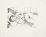 Figure endormie, châle sur les jambes (Sleeping Figure, Shawl over Legs) by Henri Matisse, 1929, Lithograph, on Arches paper, with full margins (a deckle edge at right), sold Jan 2020