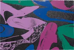 Andy Warhol, Shoes, 1980, Screenprint in colours with diamond dust, on Arches Aquarelle Cold Pressed paper, the full sheet