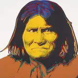 Geronimo, from Cowboys and Indians by Andy Warhol, 1986, Screenprint in colours, on Lenox Museum Board, the full sheet, sold Jan 2020