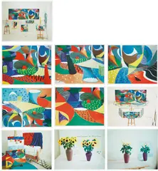 Snails Space by David Hockney, 1995, The complete set of 10 digital inkjet prints in colours, on heavy textured Somerset paper, with full margins, sold Jan 2020