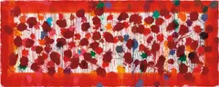 Howard Hodgkin, As Time Goes By (red), 2009, Aquatint in colours, with carborundum and hand-painting, on five hand torn sheets of Moulin de Gué paper, the full sheets