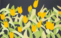 Yellow Tulips by Alex Katz, 2014, Screenprint in colours, on museum board, the full sheet, sold Jan 2020