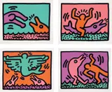Keith Haring, Pop Shop V, 1989, The complete set of four screenprints in colours, on wove paper, with full margins