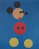 Mickey (Blue Glitter) by Damien Hirst, 2016, Screenprint in colours with glitter, on wove paper, the full sheet, sold Jan 2020