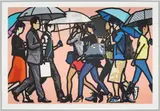 Walking in the Rain, Seoul, from Walking in the Rain by Julian Opie, 2015, Screenprint in colours, on Somerset Satin paper, with full margins, sold Jan 2020