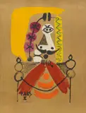 Portrait imaginaire (Imaginary Portraits): one plate by Pablo Picasso, 1969, Offset lithograph in colours, on Arches paper, the full sheet, sold Jan 2020