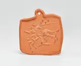 Picador et taureau (Bullfighter and Bull) by Pablo Picasso, 1950, Red earthenware medallion, sold Jan 2020