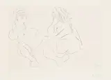 Pablo Picasso, Deux femmes. III (Two Women III), 1965, Drypoint, on Richard de Bas paper, with full margins