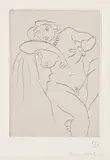 Henri Matisse, Nu assis au collier de perles (Nude Sitting with a Pearl Necklace), 1929, Drypoint, with Chine-collé to Arches paper, with full margins