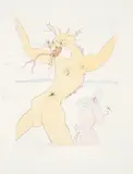 Issun-bōshi (The Inch-High Samurai), from Japanese Fairy Tales by Salvador Dalí, 1974, Drypoint with pochoir in colours, on Arches paper, with full margins, sold Jan 2020