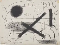 Lithographie 1 (Lithograph I) by Joan Miró, 1930, Lithograph, on wove paper, the full sheet, sold Jan 2020
