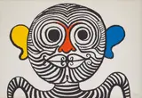 Nez et oreilles très gais (Very Gay Nose and Ears) by Alexander Calder, 1969, Lithograph in colours, on wove paper, the full sheet, sold Jan 2020