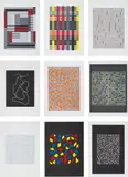 Anni Albers, Connections, 1925/1983, The complete set of nine screenprints in colours, on Cartiere Miliani of Fabriano Umbria Italia and Fabriano Cotton papers, with full margins, with an introduction From the Line to the Texture by the publisher, the sheets loose (as issued) contained in the original paper-covered cardboard portfolio with printed title