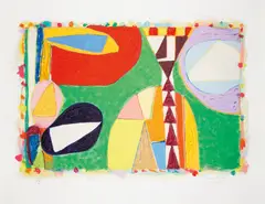 Gillian Ayres, Bagatelle, 2014, Sugar-lift aquatint with carborundum in colours, on Moulin Du Gué paper, the full sheet