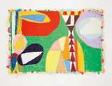 Gillian Ayres, Bagatelle, 2014, Sugar-lift aquatint with carborundum in colours, on Moulin Du Gué paper, the full sheet